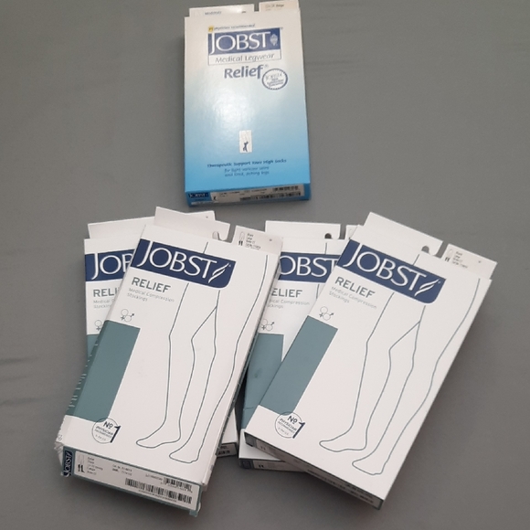 Jobst Men's & Women's Relief Compression Socks - Black and Beige